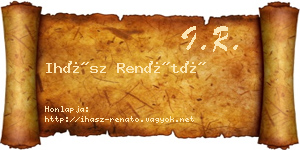 Ihász Renátó névjegykártya