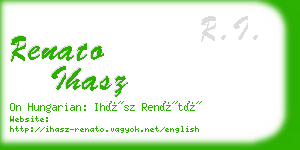 renato ihasz business card
